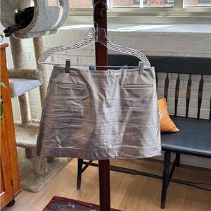 JCrew Shiny silver leather skirt!